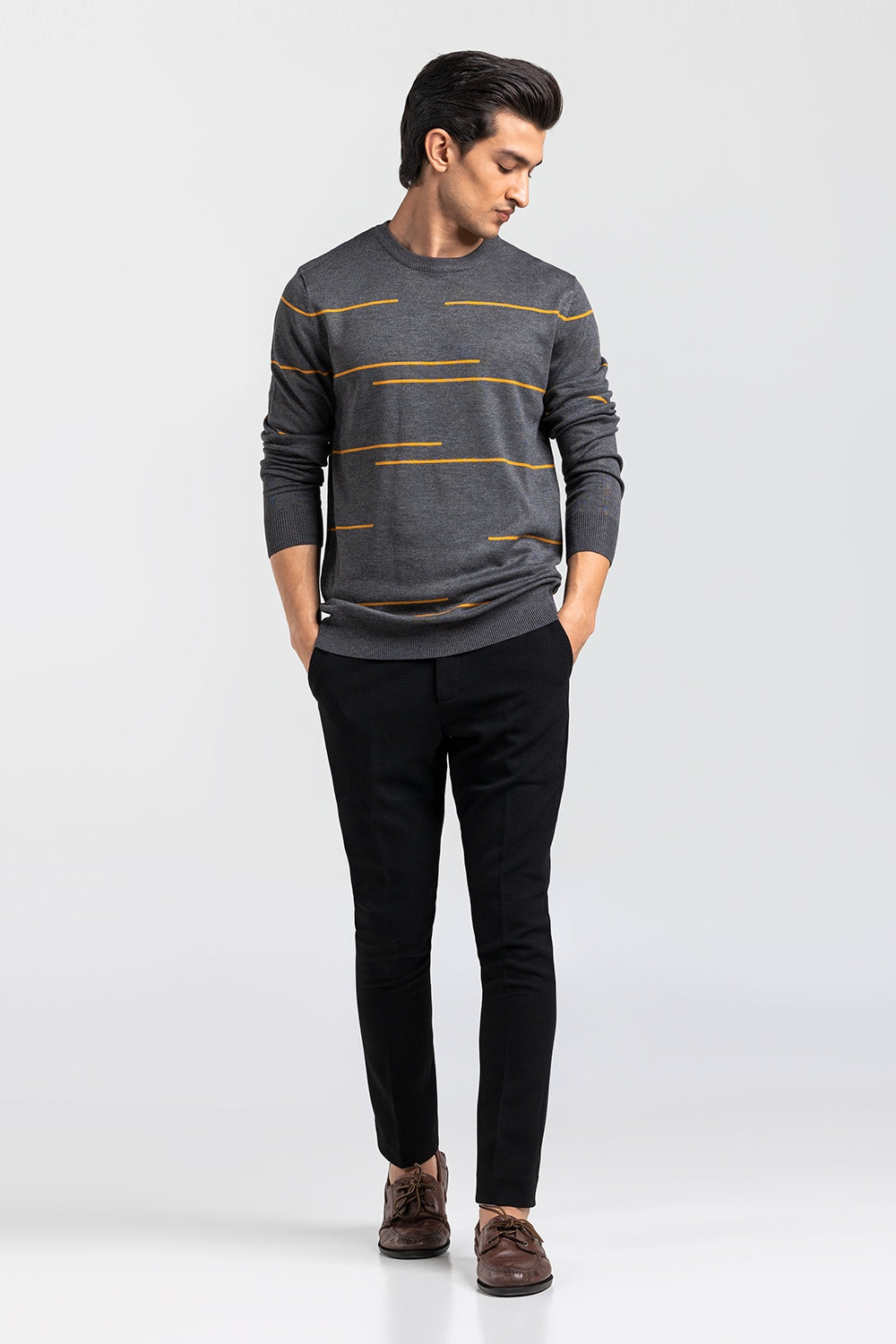 Charcoal Fashion Sweater FS-SWT-VPN-FD-448-01