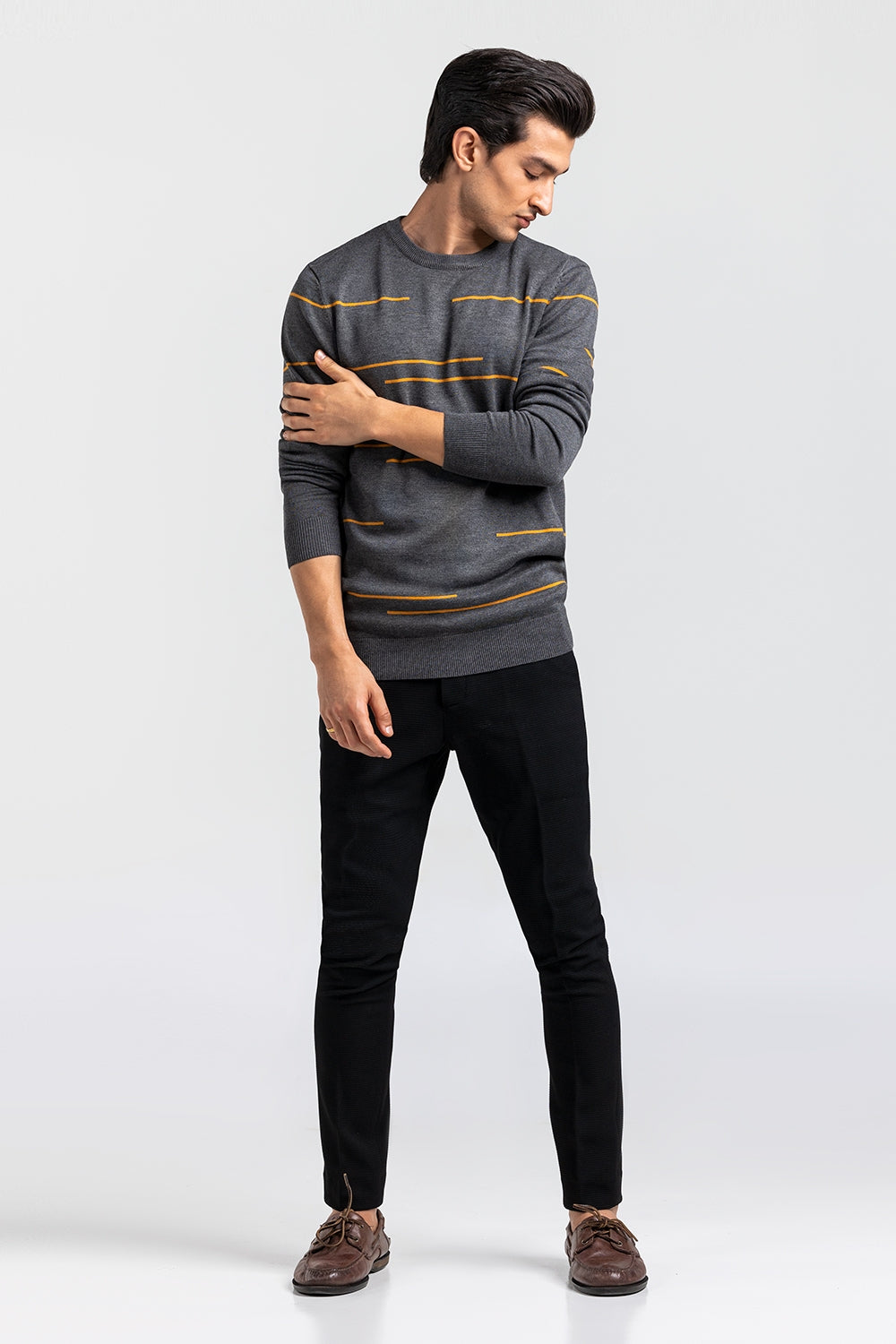 Charcoal Fashion Sweater FS-SWT-VPN-FD-448-01