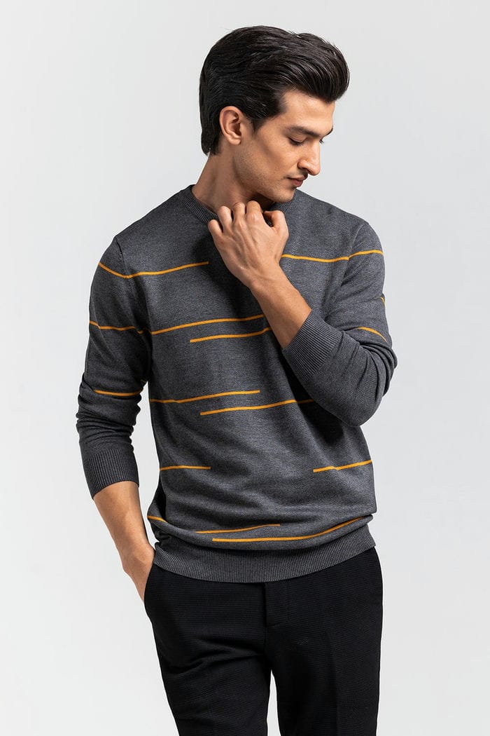 Charcoal Fashion Sweater FS-SWT-VPN-FD-448-01