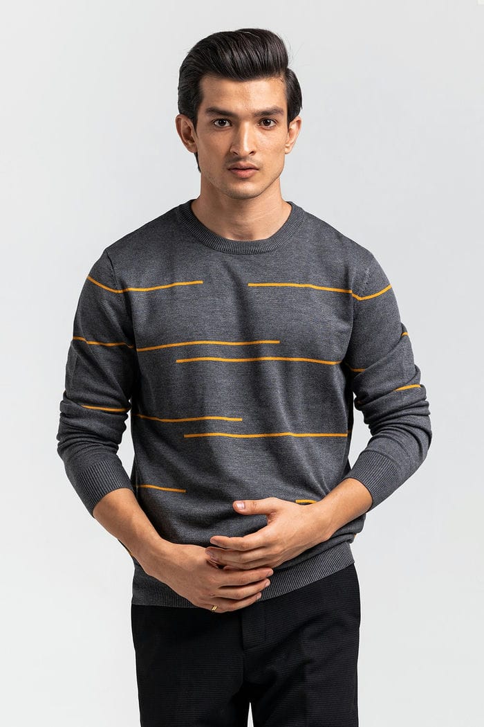 Charcoal Fashion Sweater FS-SWT-VPN-FD-448-01