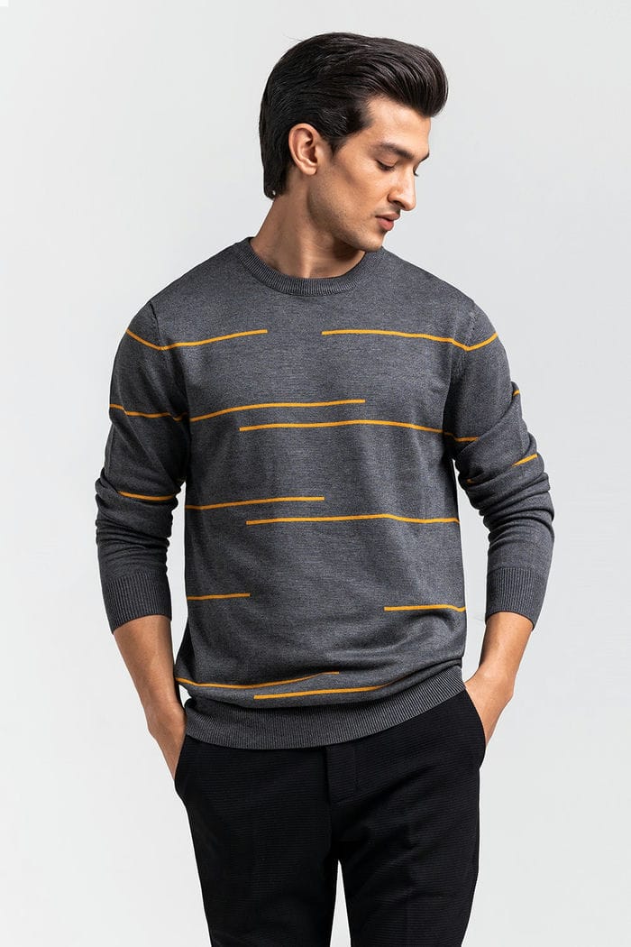 Charcoal Fashion Sweater FS-SWT-VPN-FD-448-01