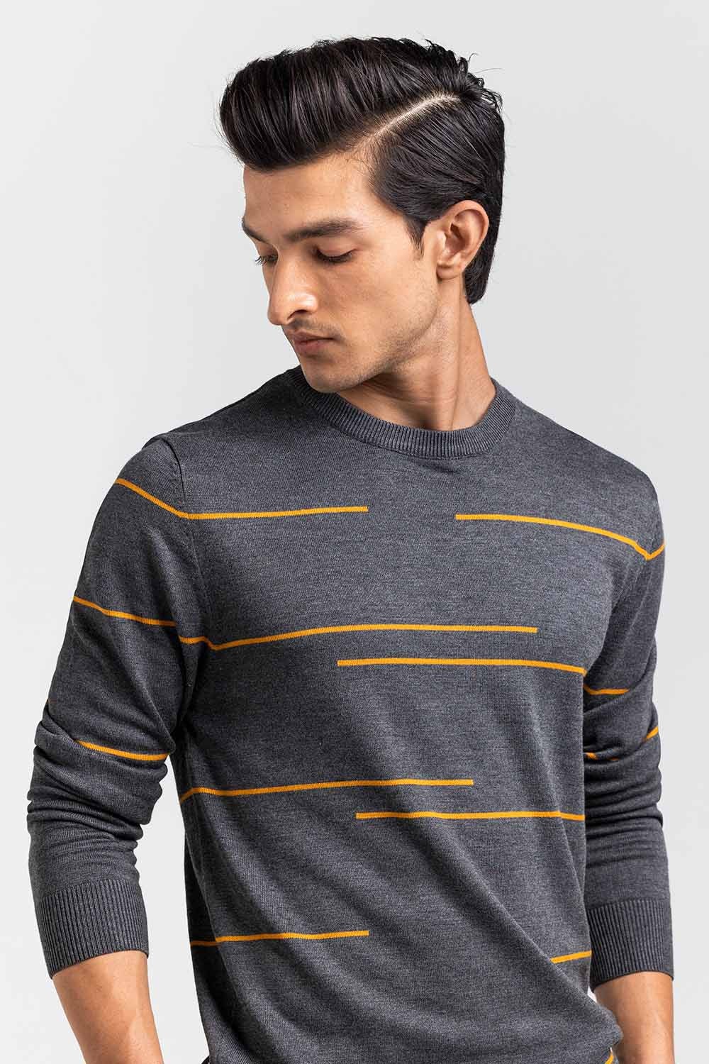 Charcoal Fashion Sweater FS-SWT-VPN-FD-448-01