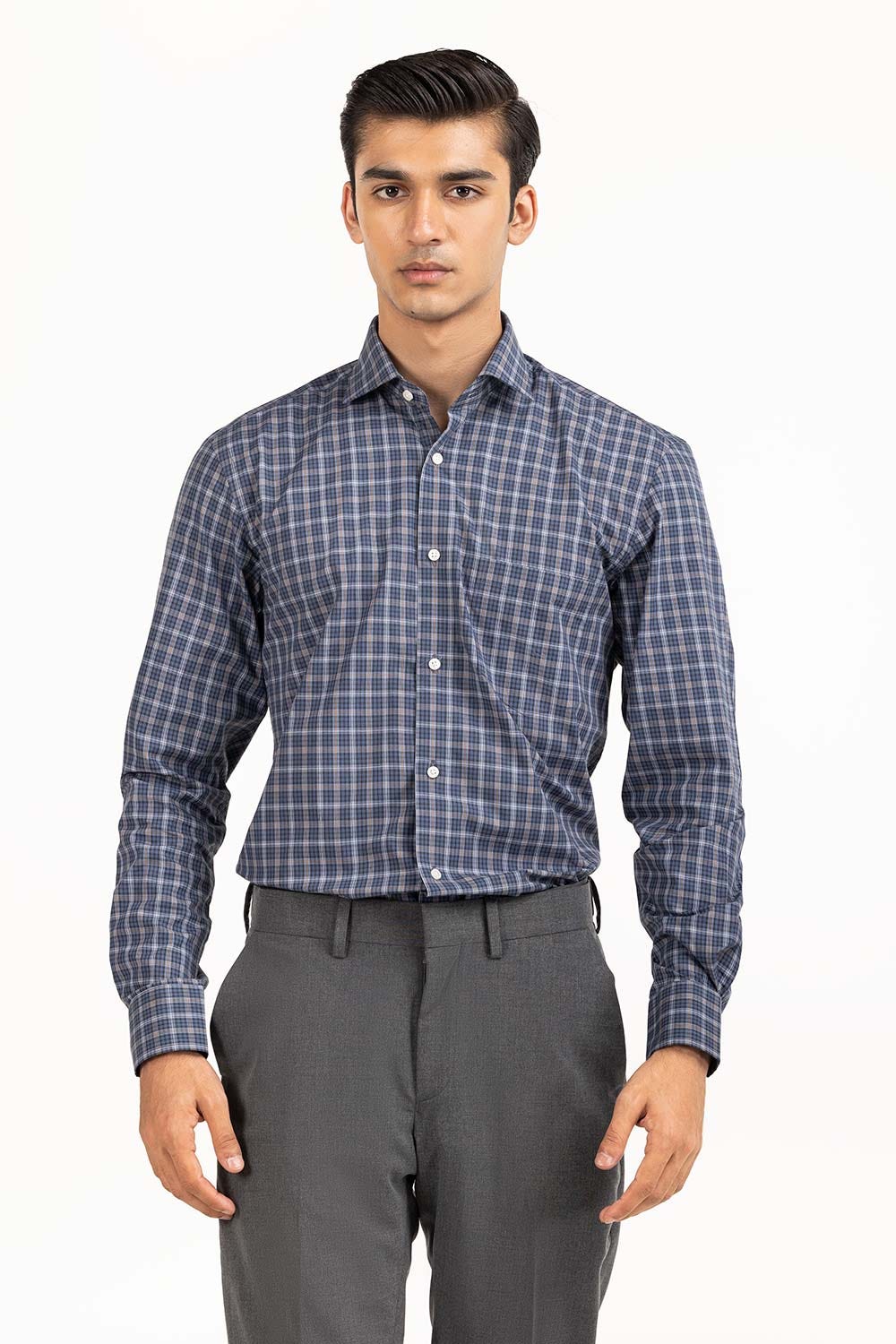 Charcoal Yarn Dyed Dress Shirt FS-YD23-004