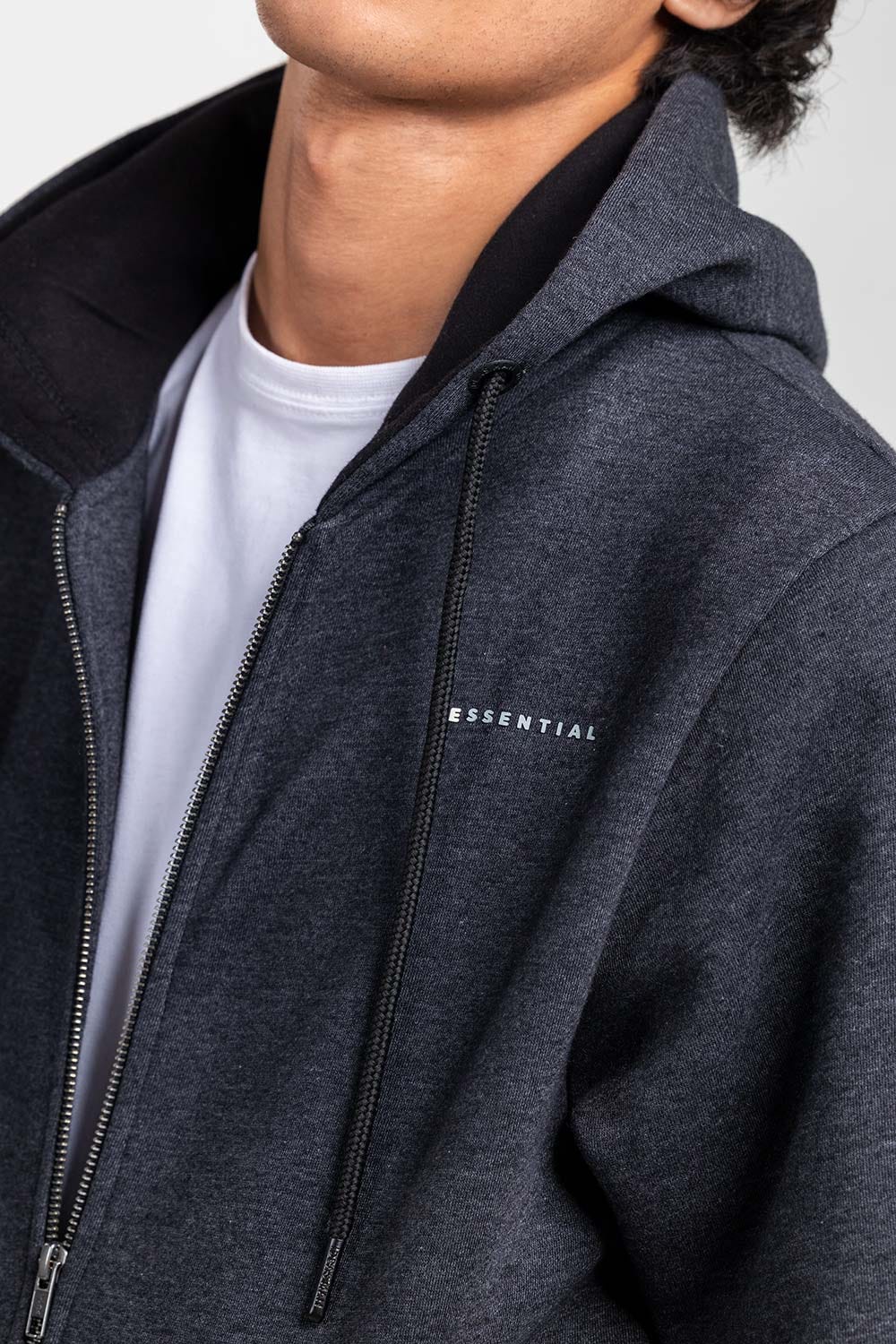 Charcoal  Zipper Hoddie JKT-HZJ-D45-01