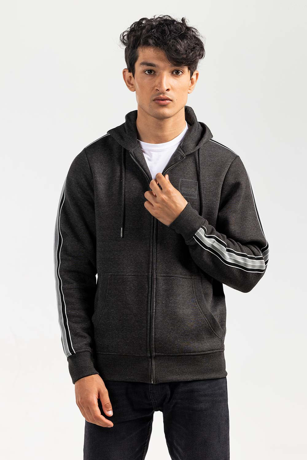 Charcoal  Zipper Hoddie JKT-HZJ-D51-03