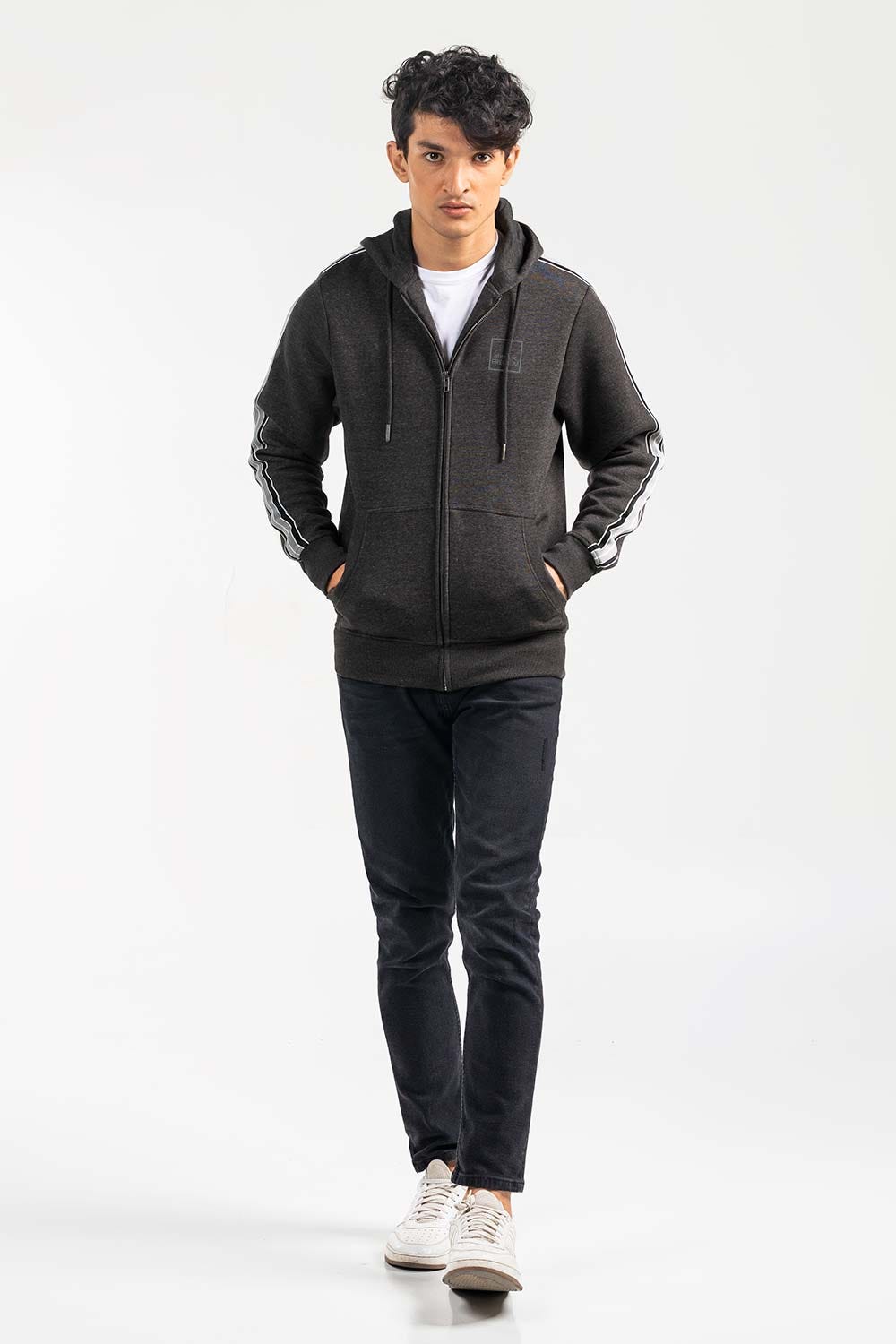 Charcoal  Zipper Hoddie JKT-HZJ-D51-03