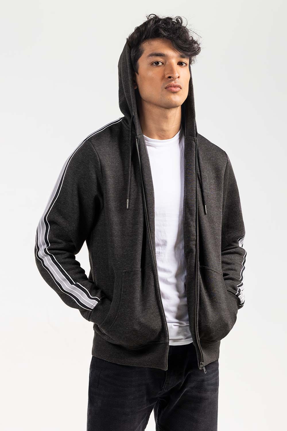 Charcoal  Zipper Hoddie JKT-HZJ-D51-03