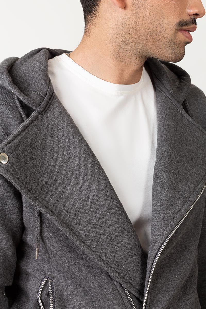 Charcoal Zipper Jacket - JKT-HZJ-D31-01