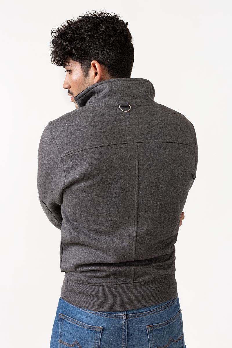 Charcoal Zipper Jacket - JKT-MNZ-72-02