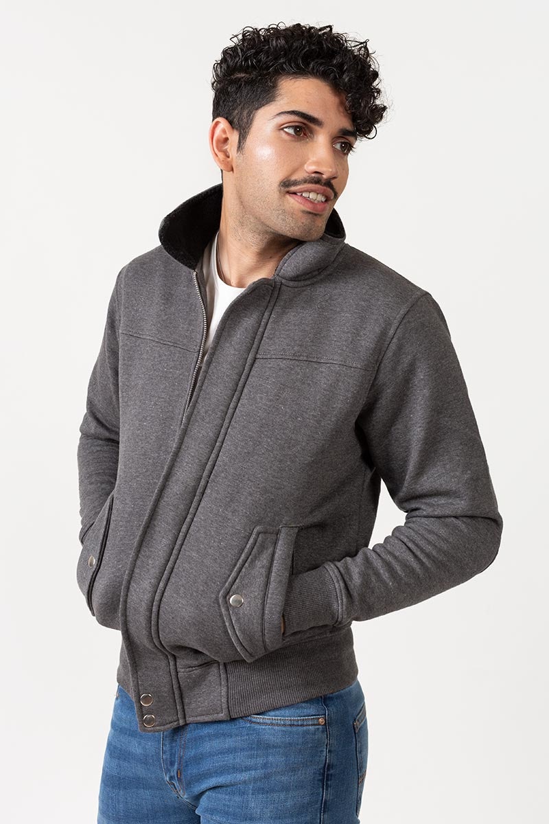 Charcoal Zipper Jacket - JKT-MNZ-72-02