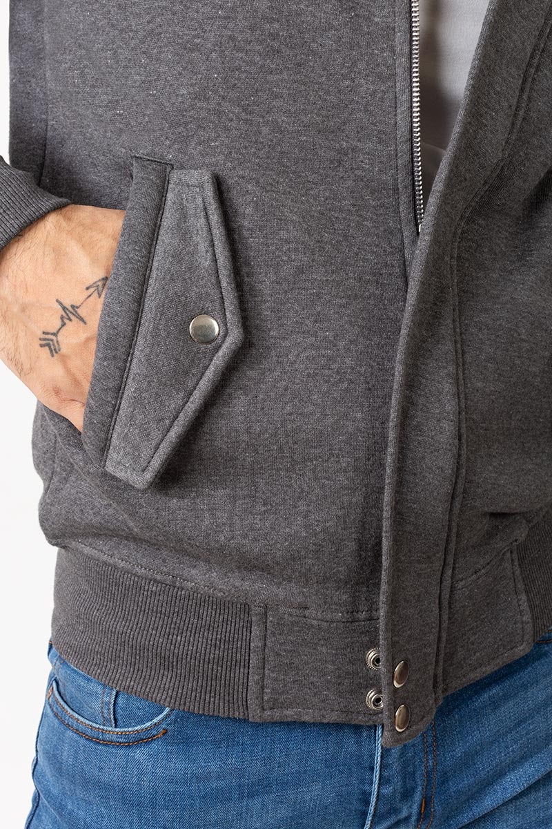 Charcoal Zipper Jacket - JKT-MNZ-72-02