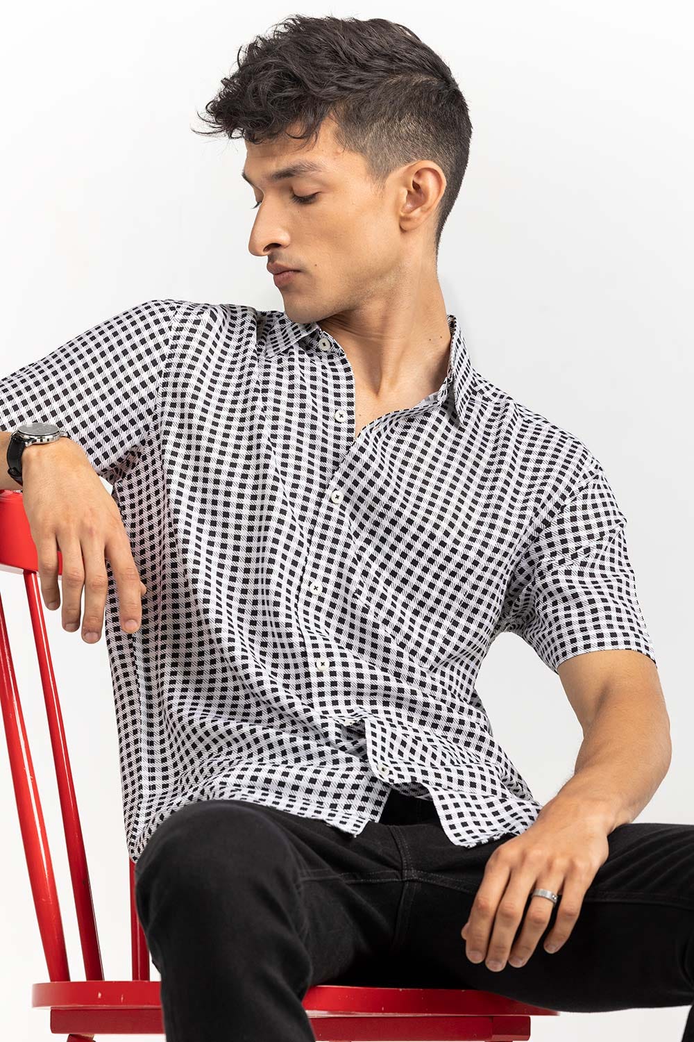 Checkered Casual Shirt HSS-YD22-006