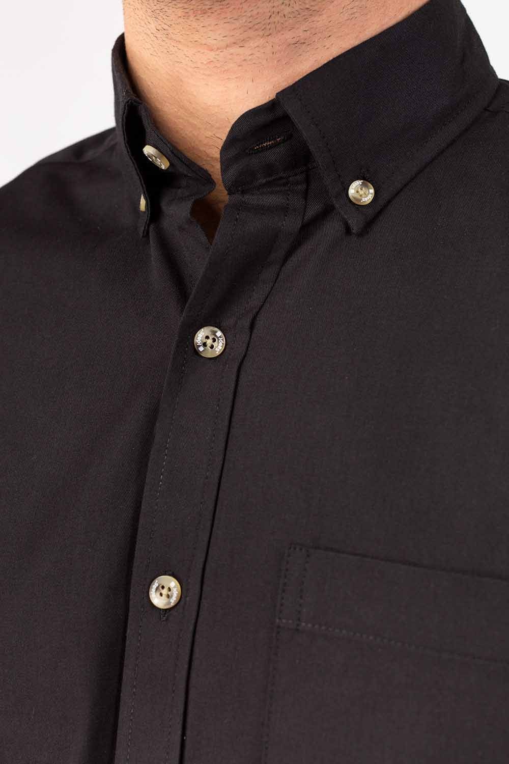 Black Twill Casual Shirt CM-PD-448 CS