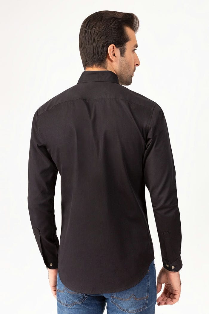 Black Twill Casual Shirt CM-PD-448 CS