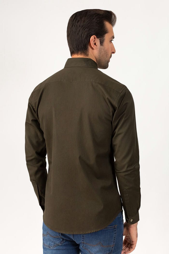 Olive Twill Casual Shirt CM-PD-450 CS