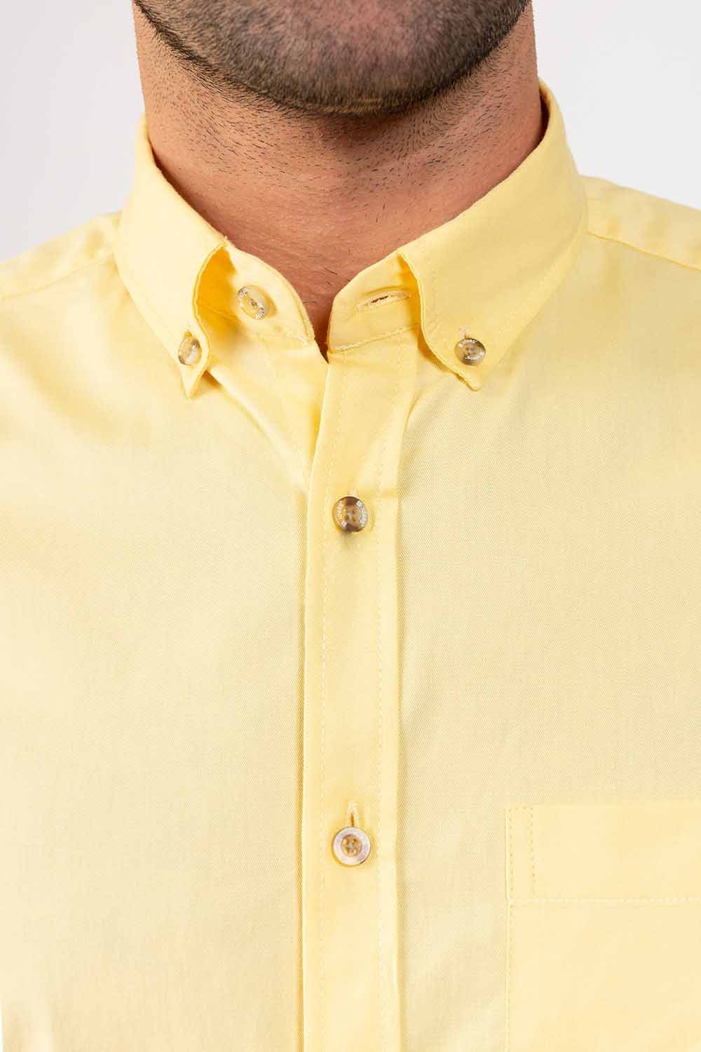 Yellow Twill Casual Shirt CM-PD-453 CS