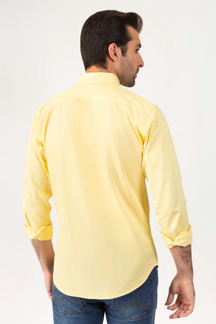 Yellow Twill Casual Shirt CM-PD-453 CS