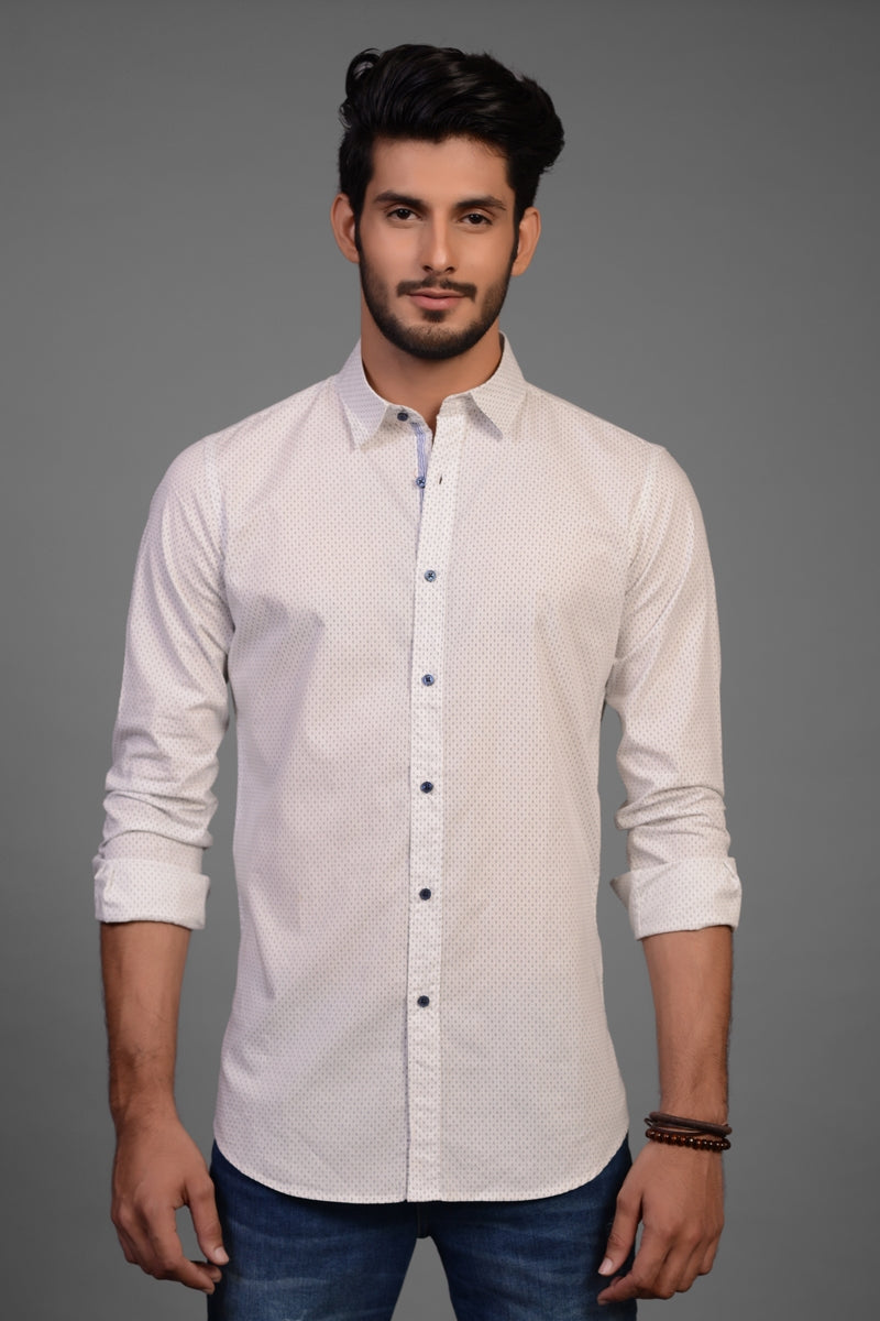 White Black Casual Shirt CM-YD-2118