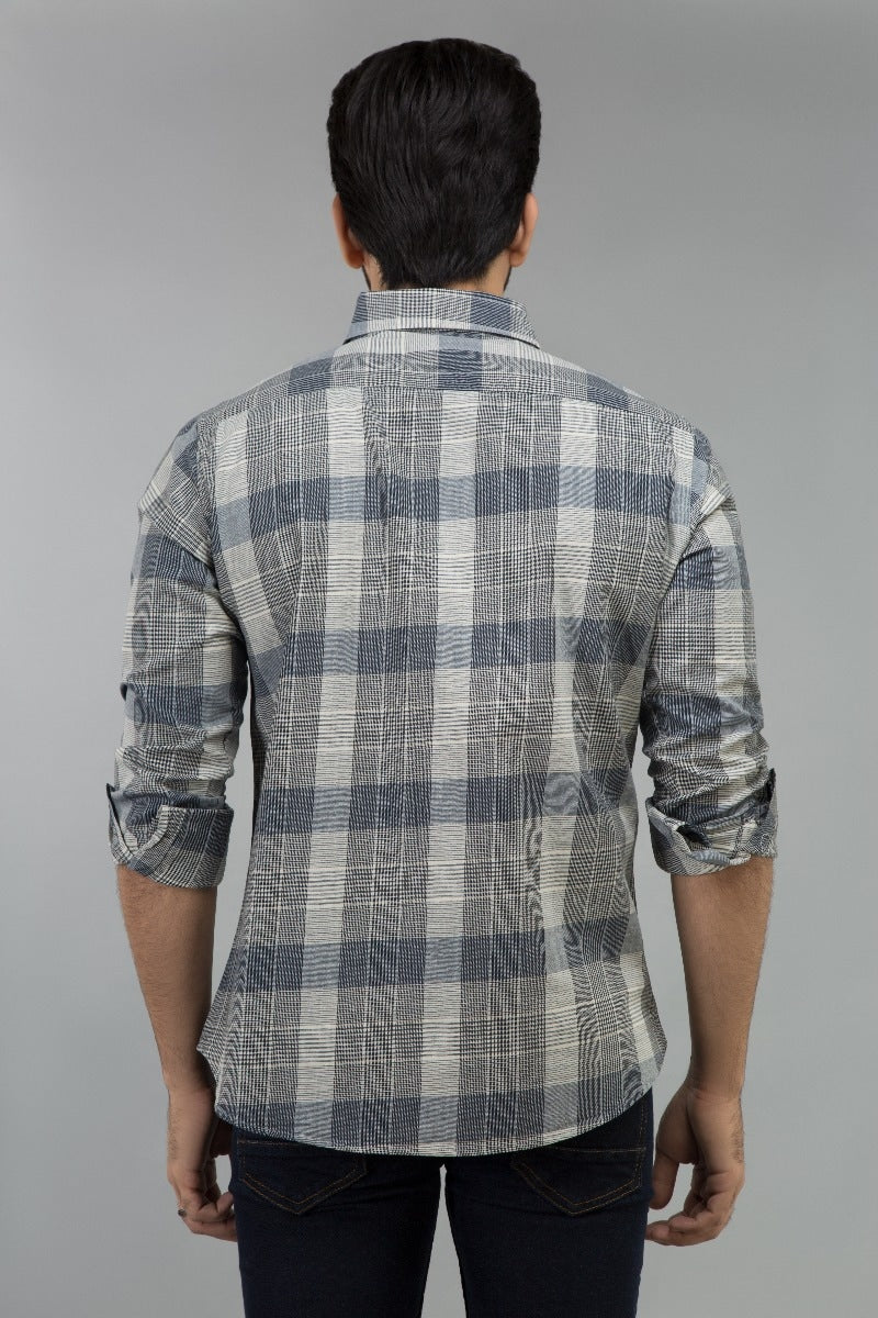 Navy & White Casual Shirt CM-YD-2198  CS