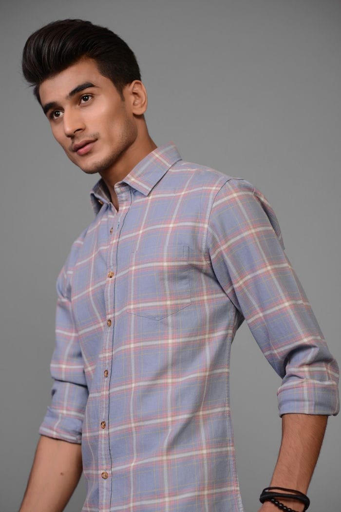 Rock Well - Grey Pink Casual Slim Fit CM-YD-2204