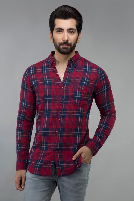 Navy & White Casual Shirt CM-YD-2315 CS