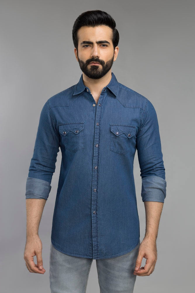 Blue Casual Shirt CM-YD-2475  CS