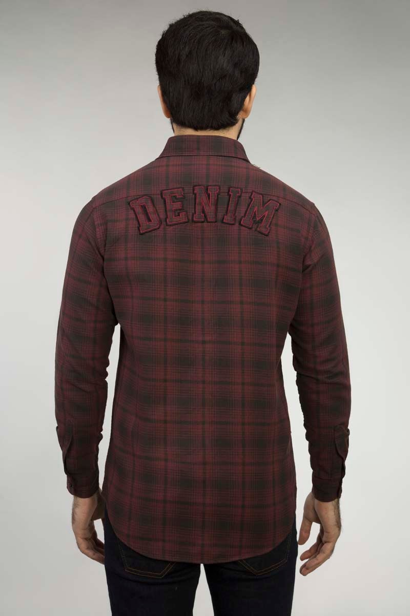 Brown & Black Checked Casual Shirt CM-YD-2477  CS