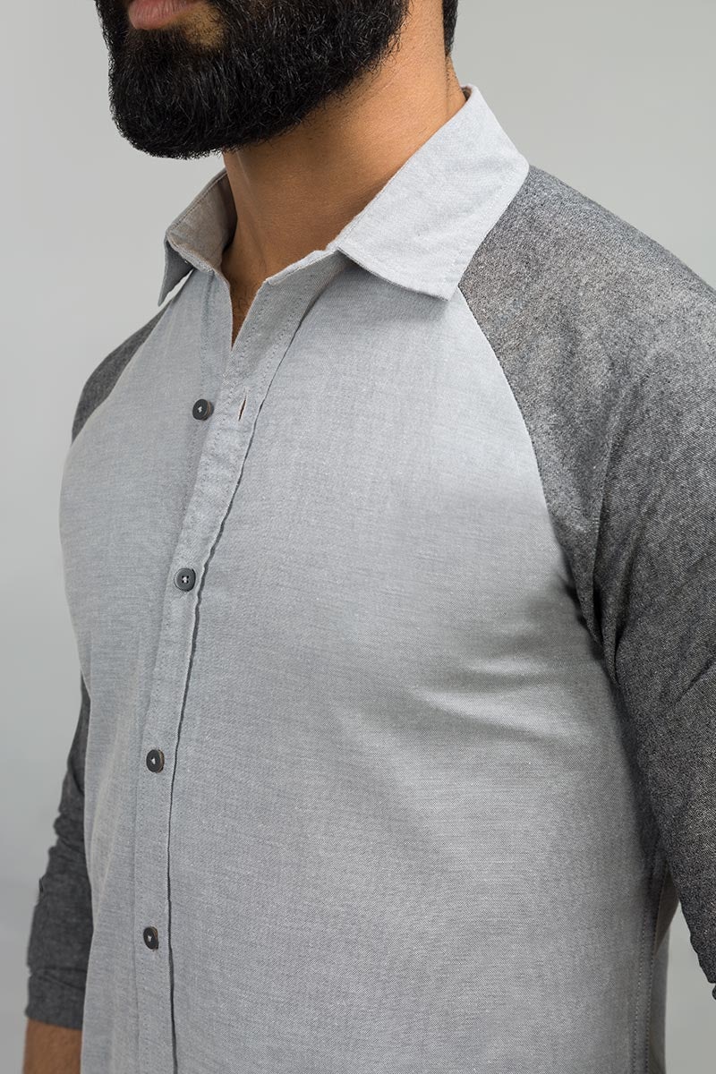 Dark Grey Causal Shirt Yarn Dyed CM-YD-2482  CS