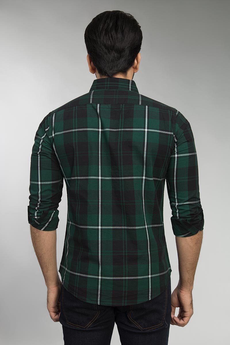 Black & Green Check Casual Shirt CM-YD-2485  CS