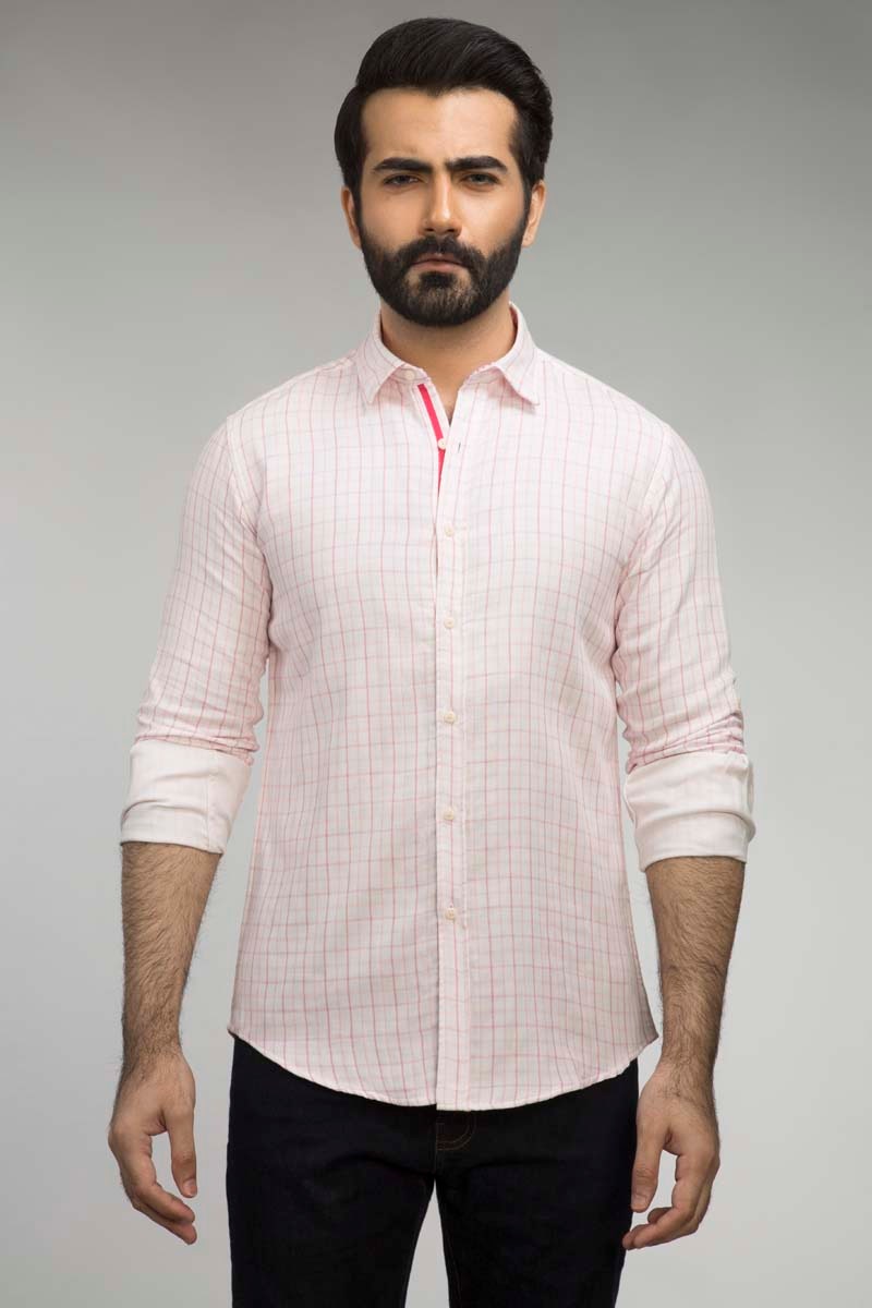 Pink Checked Casual Shirt CM-YD-2500  CS