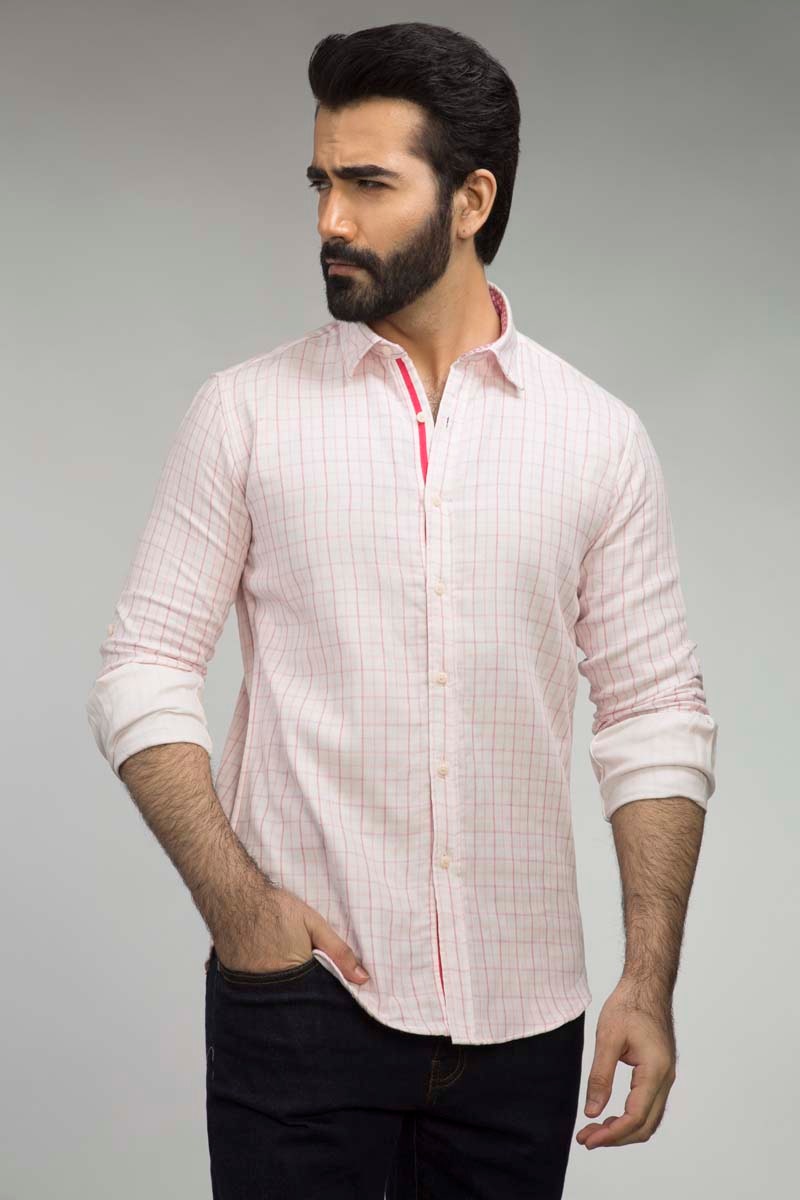 Pink Checked Casual Shirt CM-YD-2500  CS