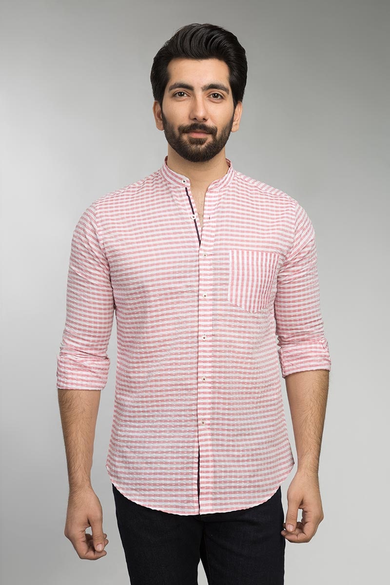 Pink & White Casual Shirt CM-YD-2501  CS