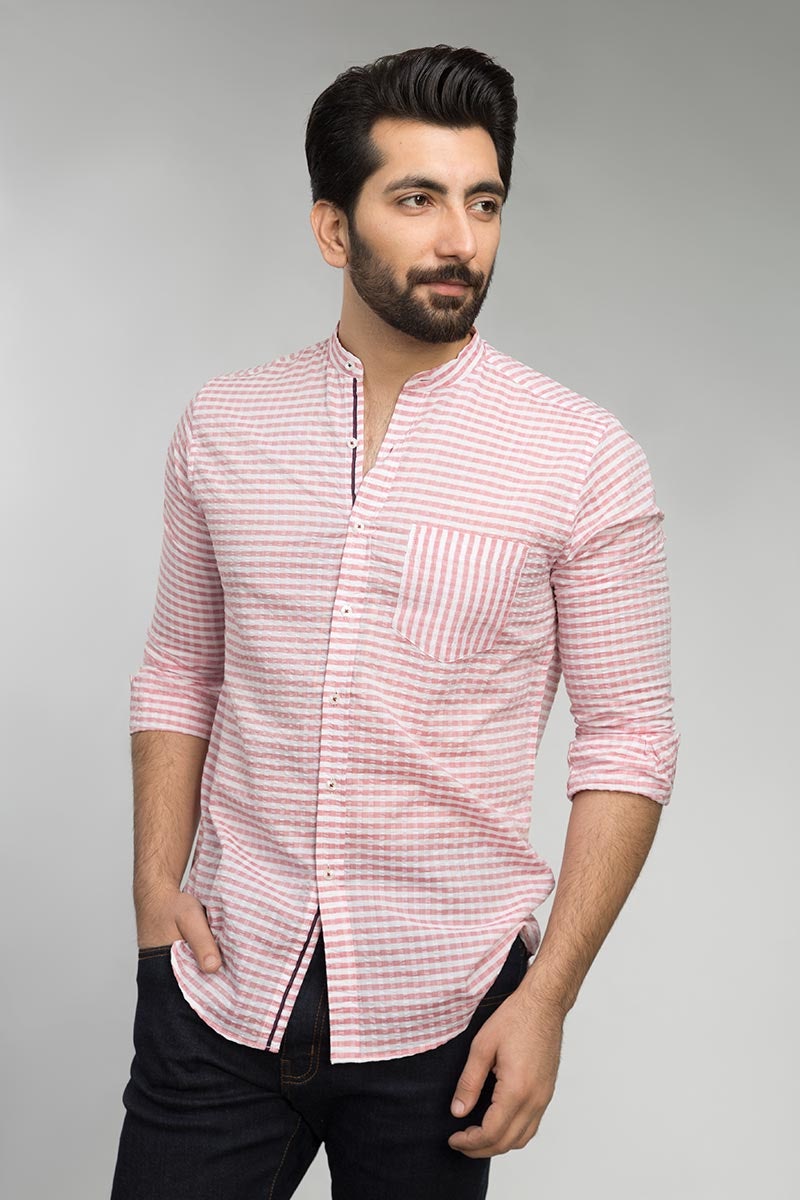 Pink & White Casual Shirt CM-YD-2501  CS