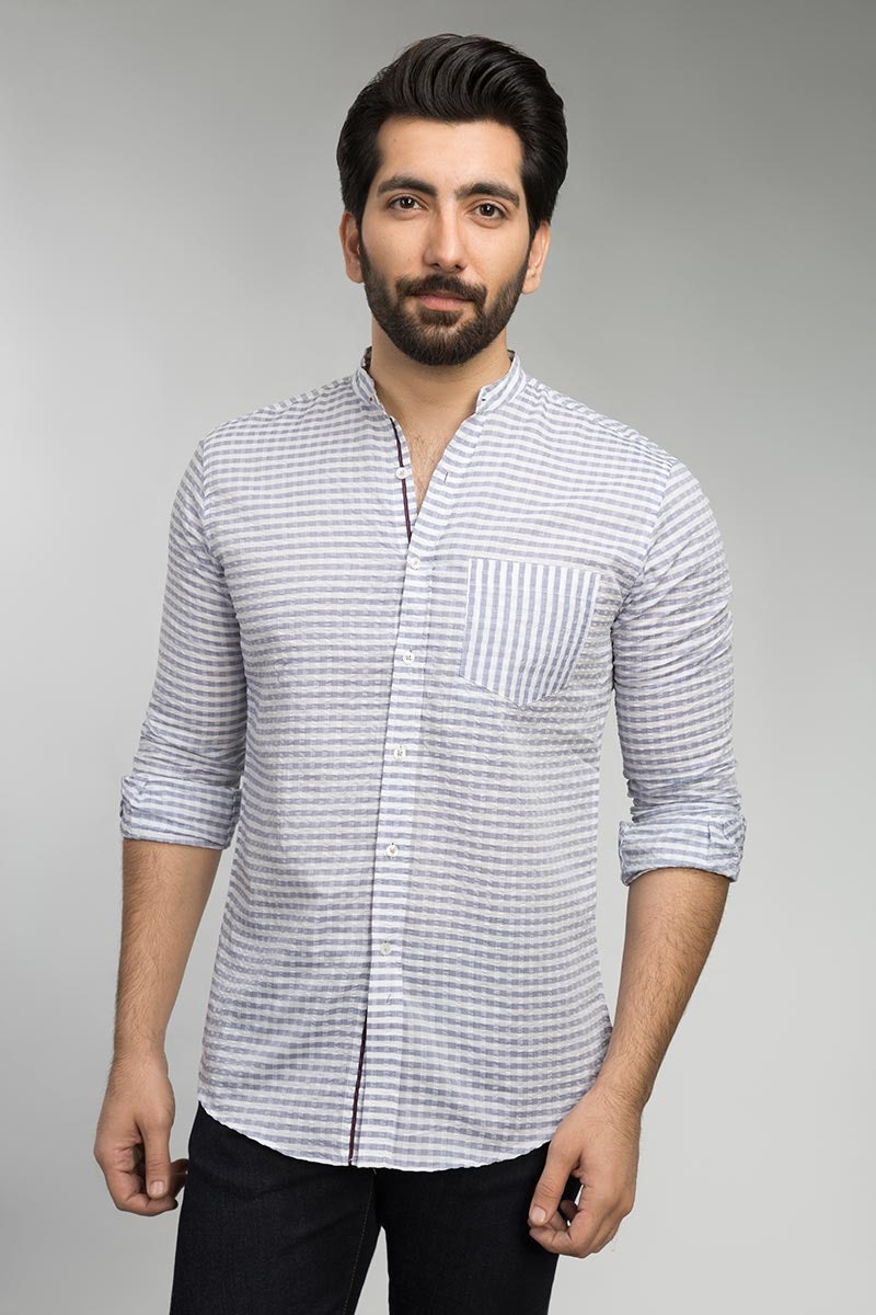 Blue & White Check Casual Shirt CM-YD-2502  CS
