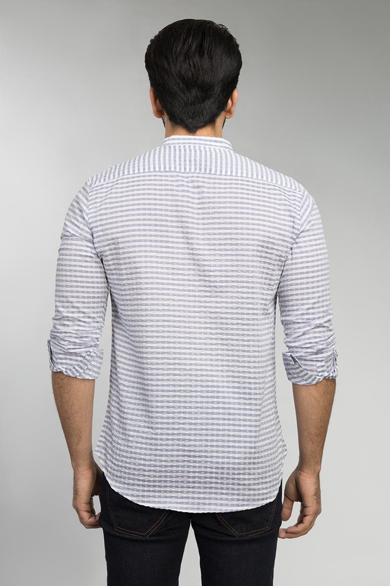 Blue & White Check Casual Shirt CM-YD-2502  CS