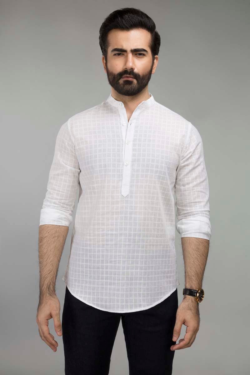 White Dobby Casual Shirt CM-YD-2517  CS