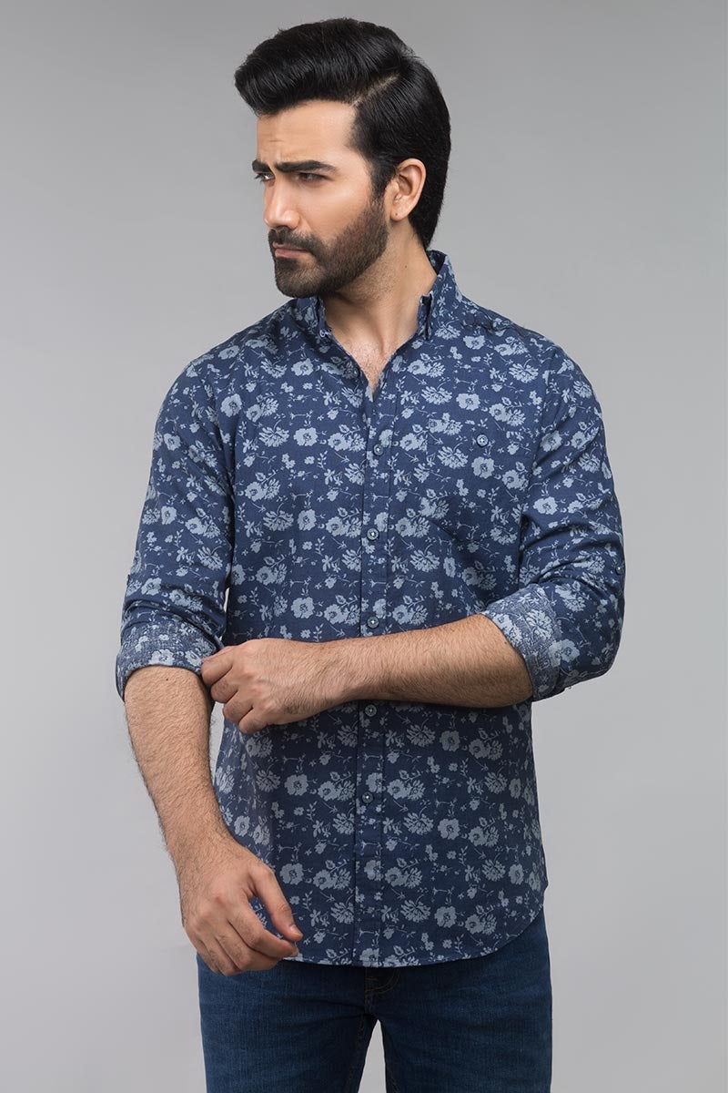 Navy Sky Casual Shirt CM-YD-2581