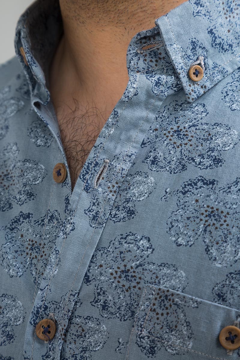 Grey Navy Casual Shirt CM-YD-2585