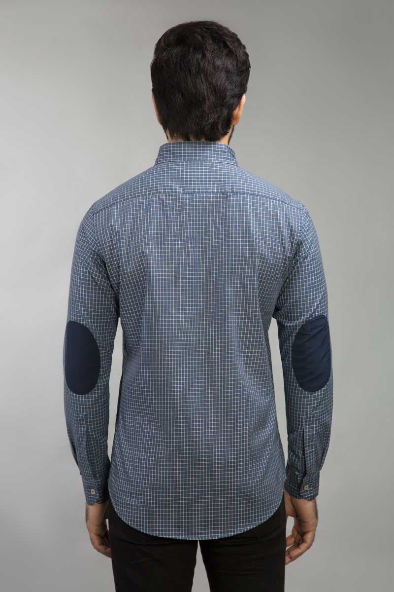 Blue White Checked Casual Shirt CM-YD-2635 CS