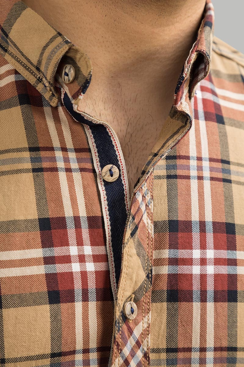 Camel Brown Casual Shirt CM-YD-2669