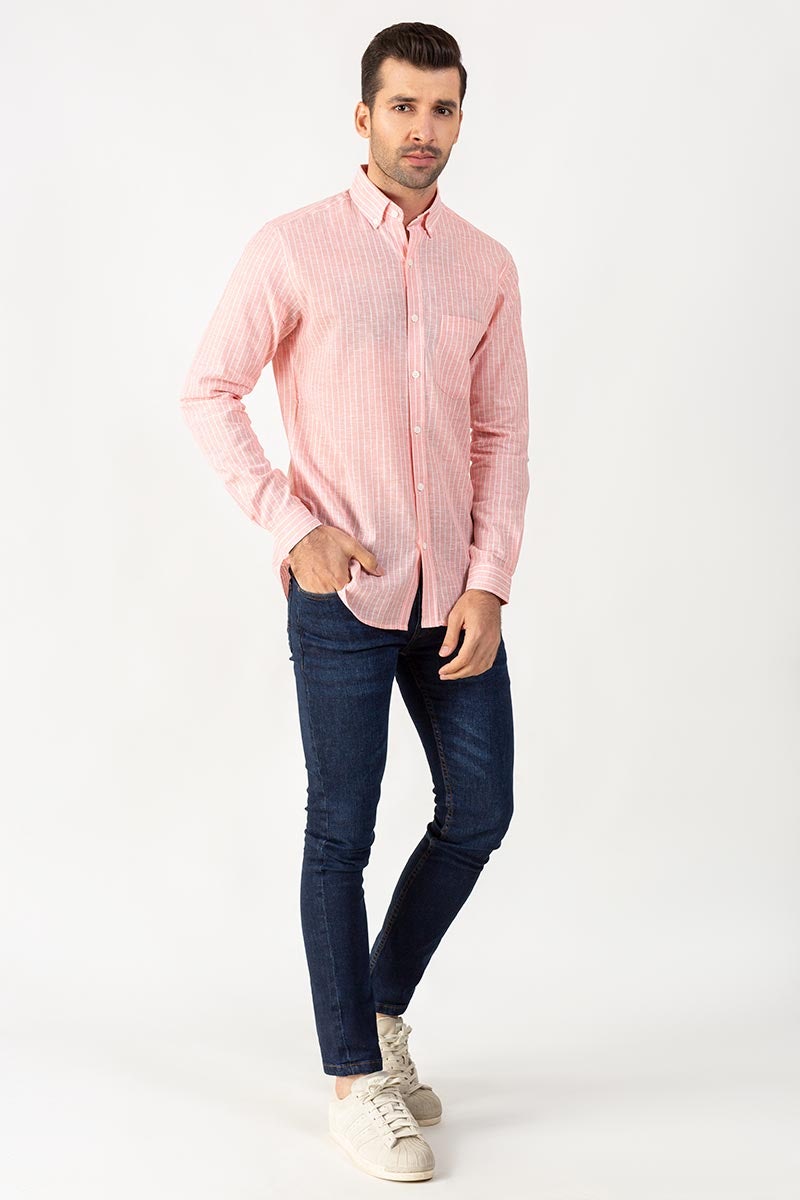 Pink Linen Shirt CM-YD-2839 CS