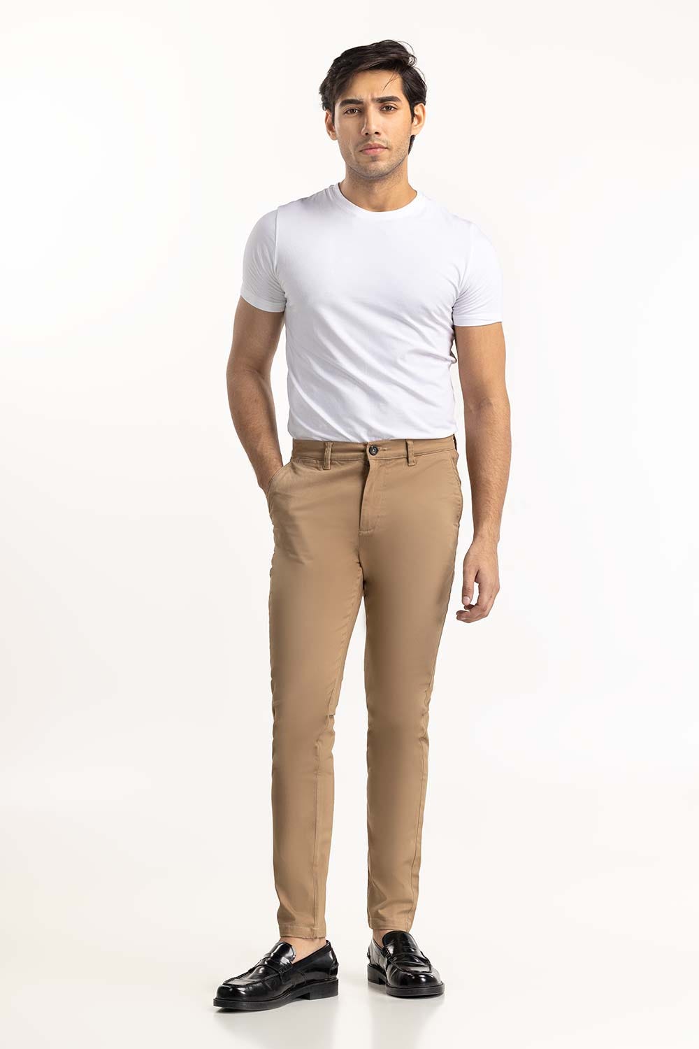 Coffe Brown Basic Dyed Khaki Pant TR-KHPD22-050