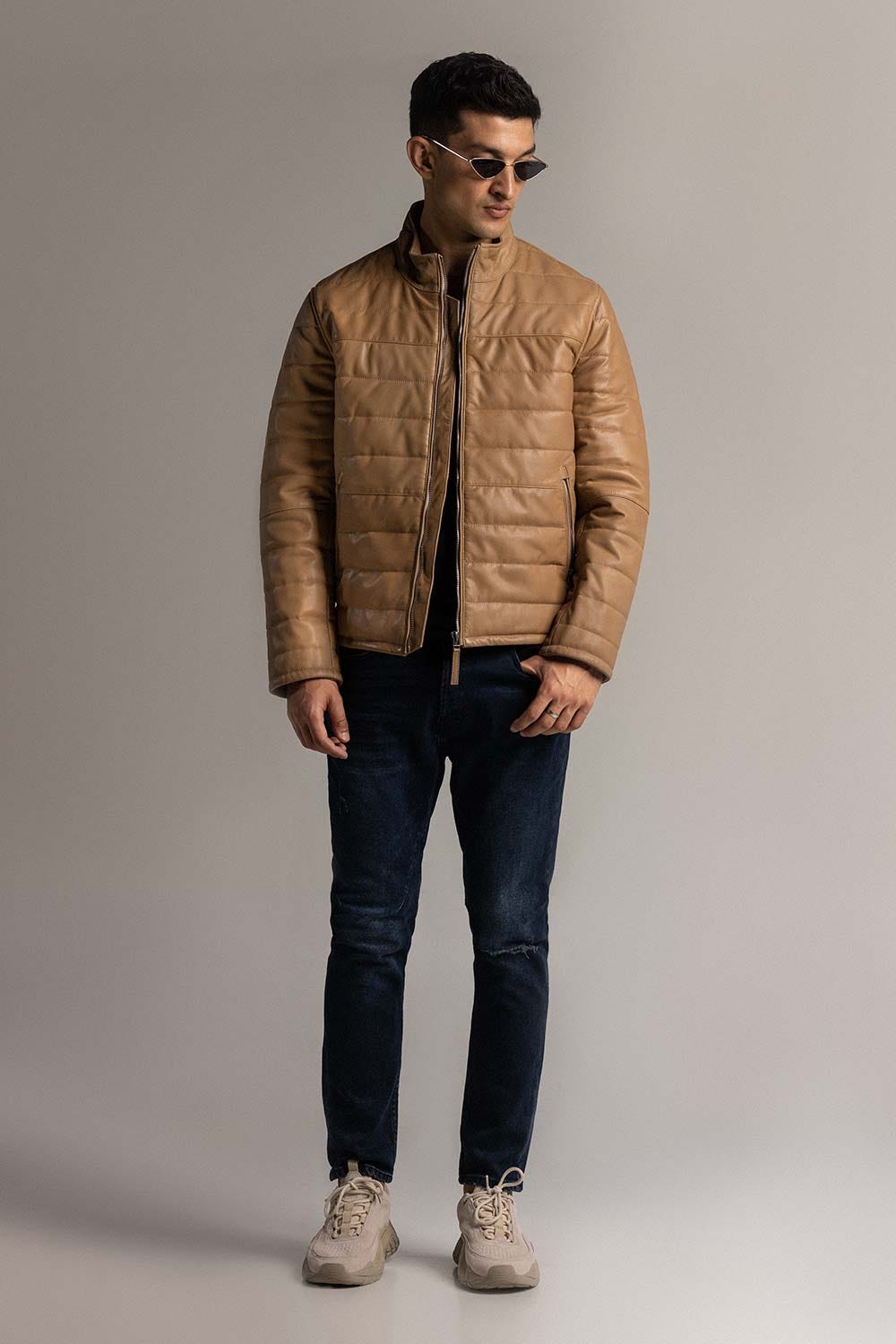 Coffee Leather Jacket JKT-LETH-D41-02