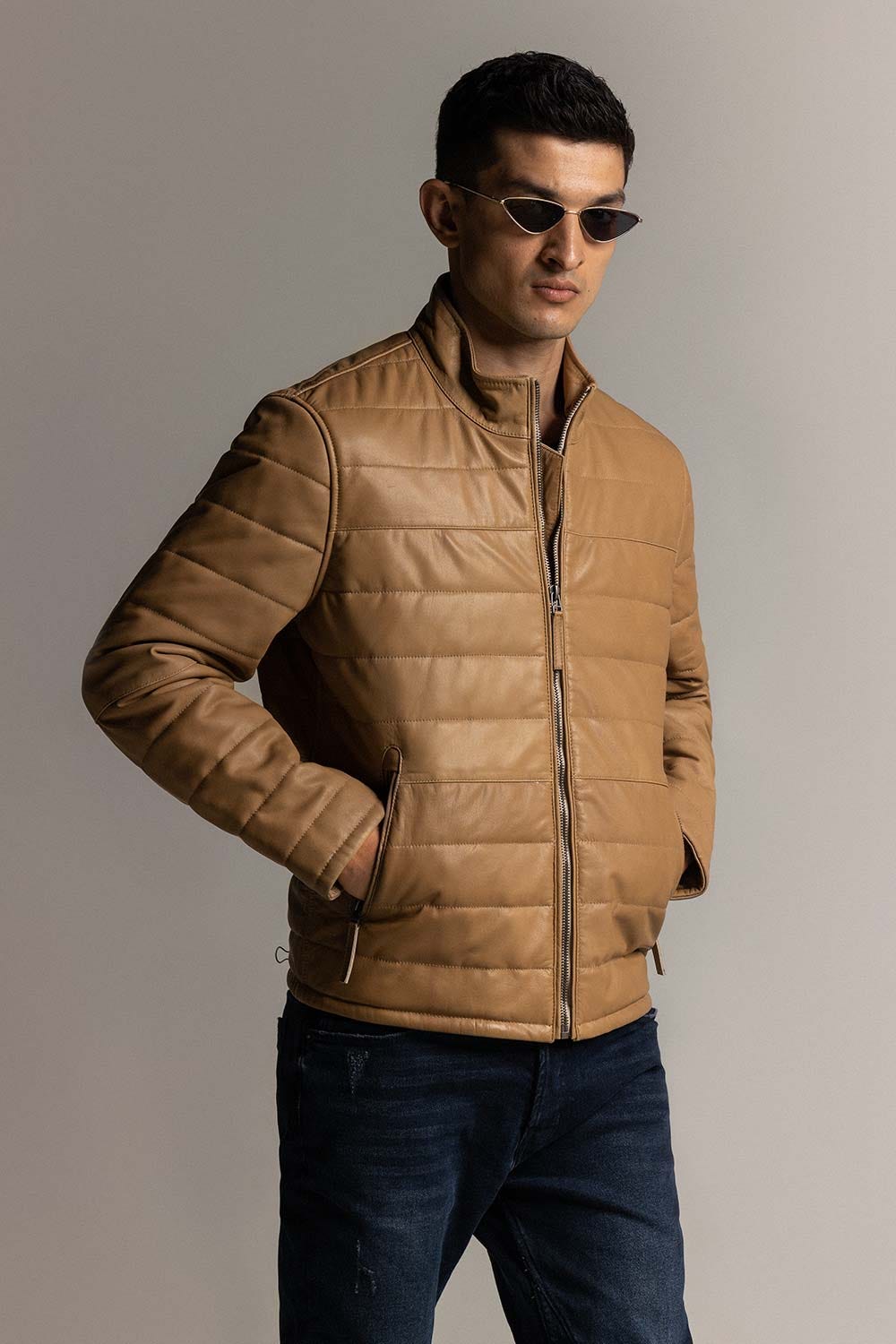 Coffee Leather Jacket JKT-LETH-D41-02