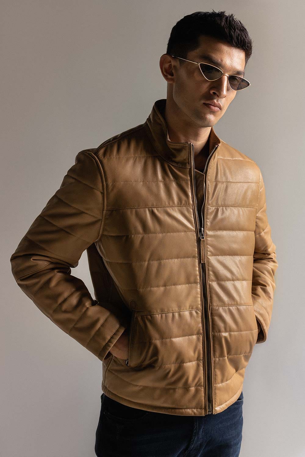 Coffee Leather Jacket JKT-LETH-D41-02