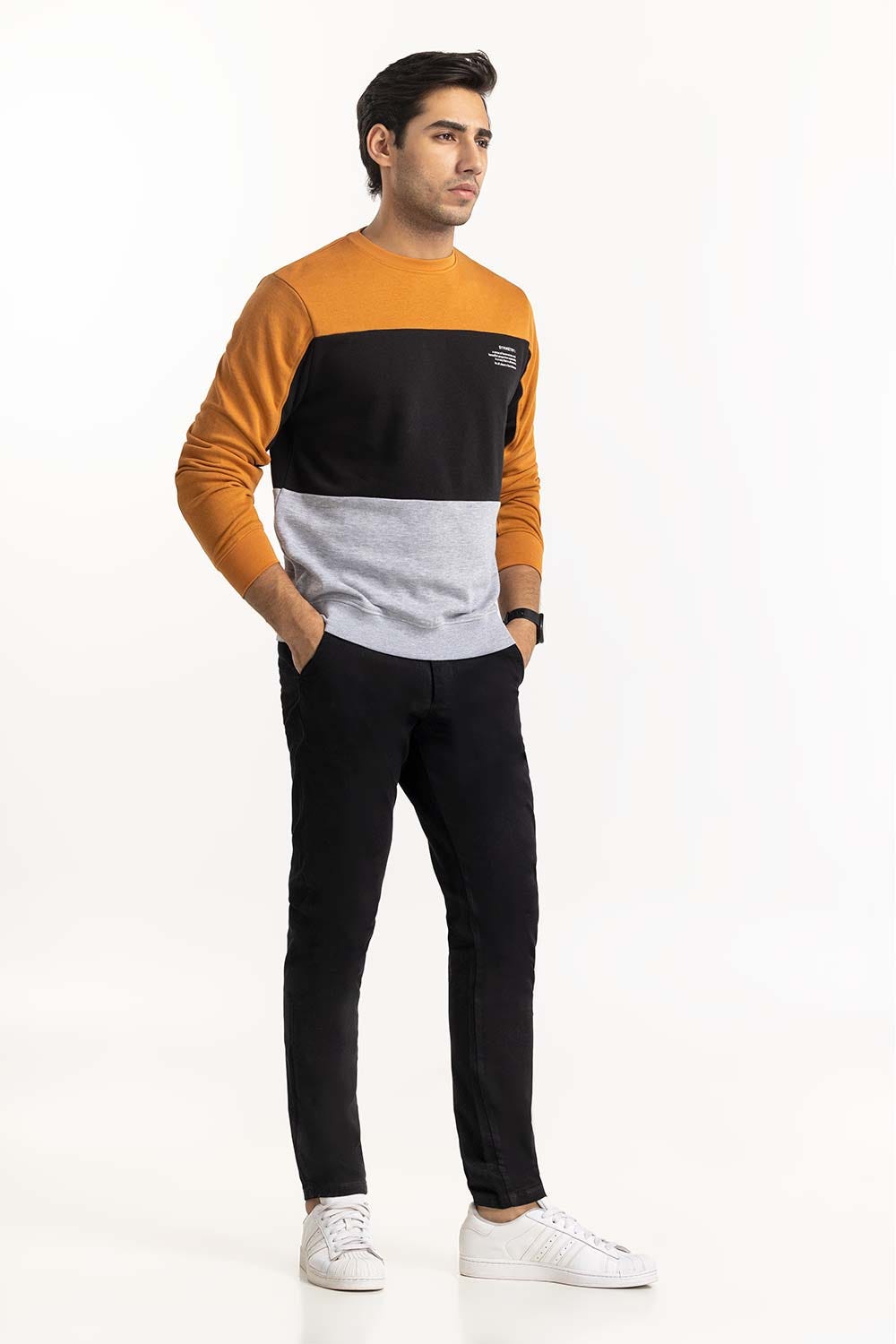 Color Block SweatShirt SWS-F22-038