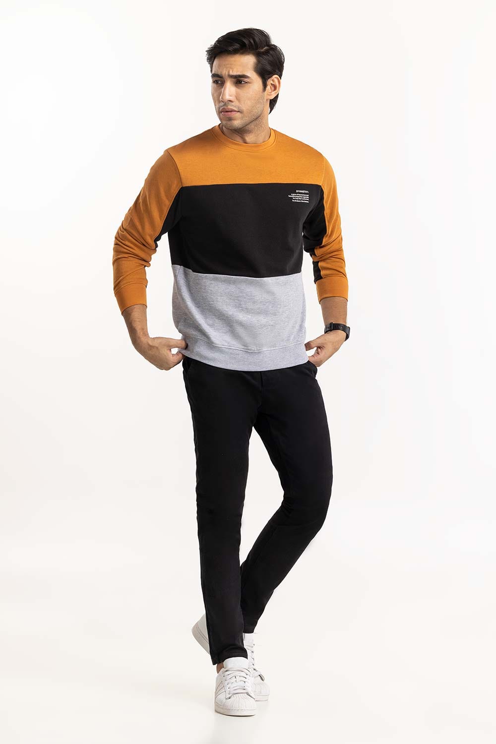 Color Block SweatShirt SWS-F22-038