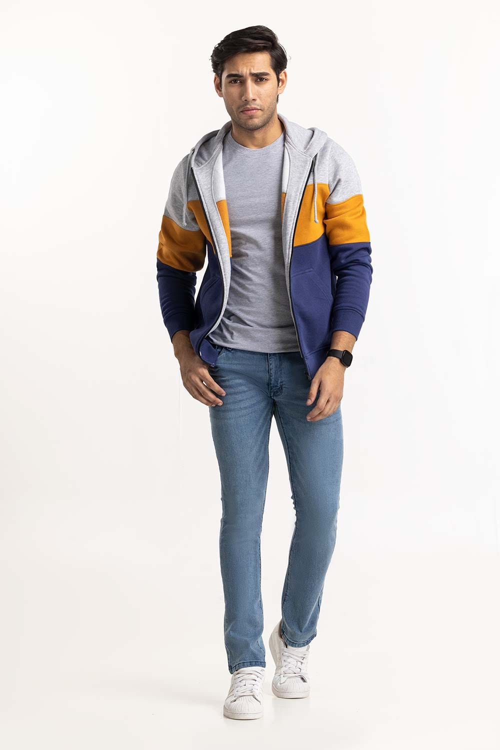 Color Block ZipUp Hoddie JKT-KNTHZ22-045