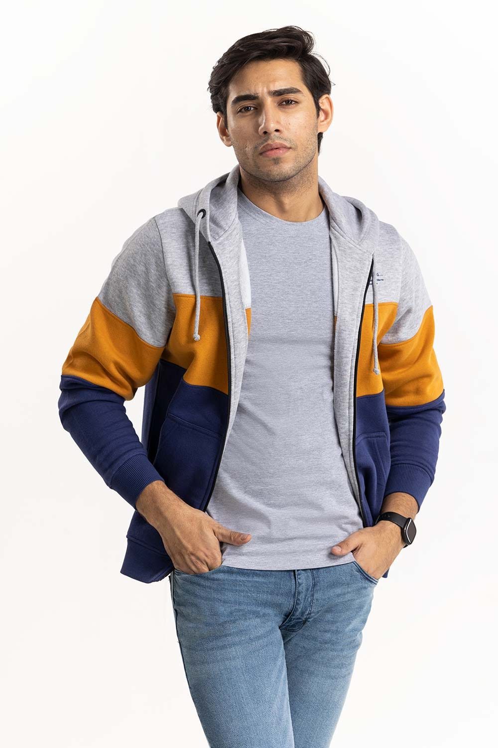 Color Block ZipUp Hoddie JKT-KNTHZ22-045