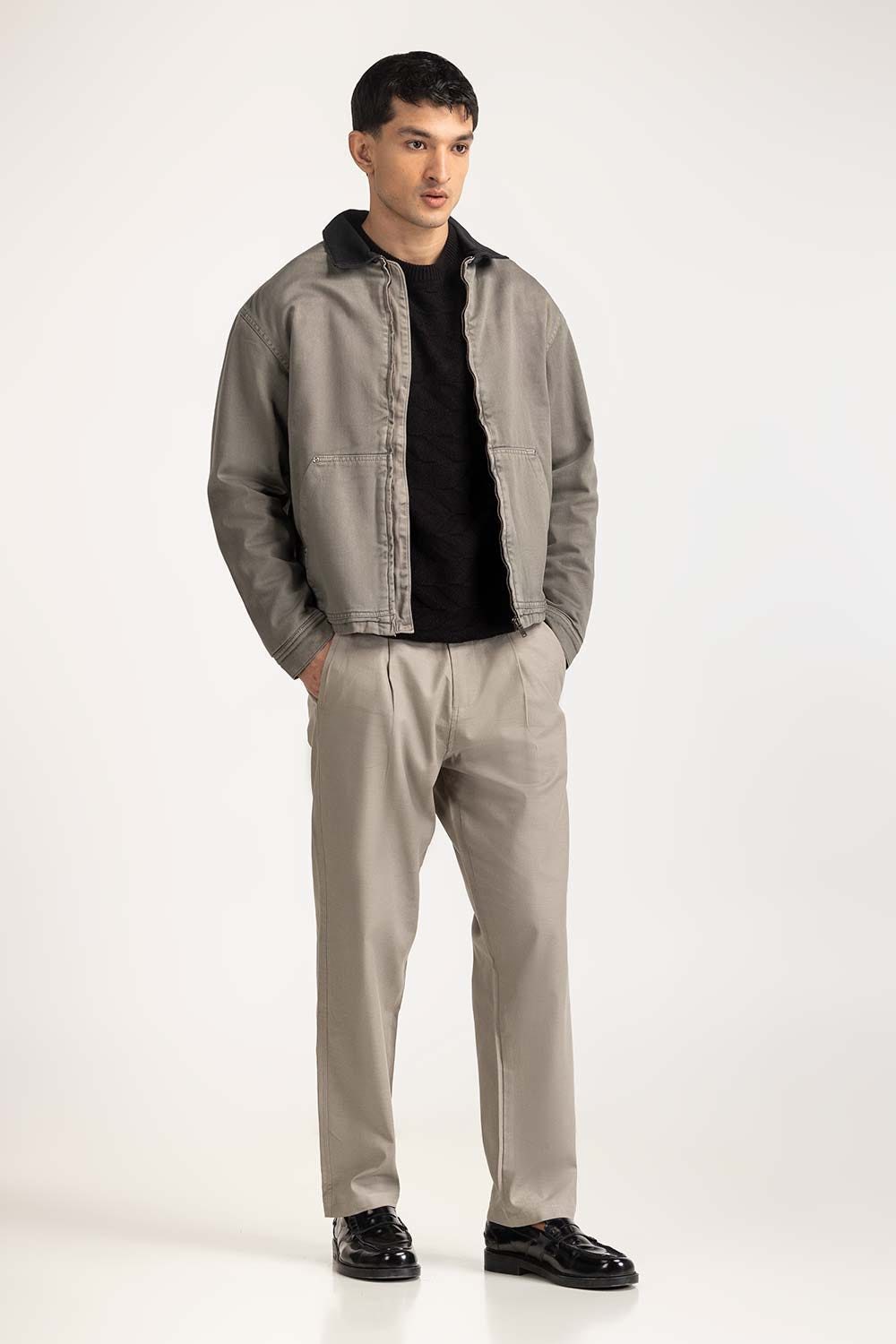 Contrast Collar Jacket MN-JKT-WS24-083